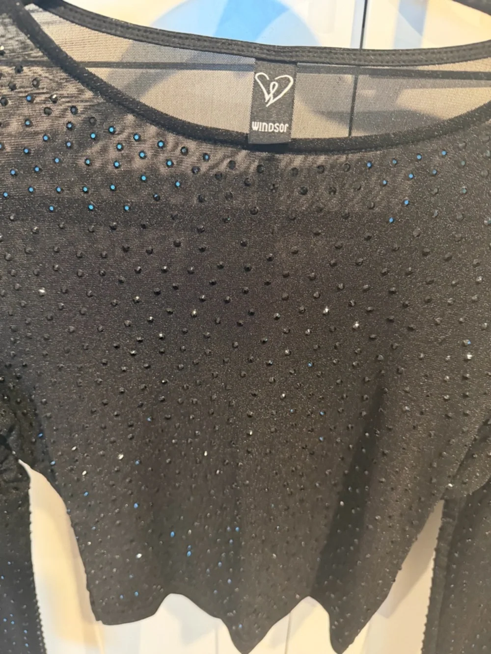 Windsor Sheer Crystal-Studded Crop Top - Picture 3 of 3